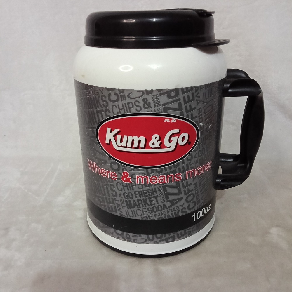 Kum & Go 100oz Insulated Refill Mug Whirley Drink Works Large Travel Jug White